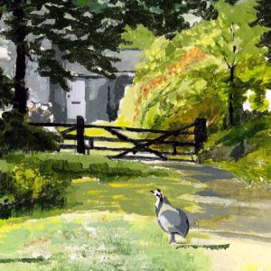 Cottage Approach - Square Blank Card