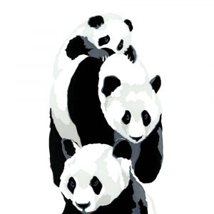 Panda Stack - Square Blank Card