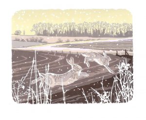 Snowy Running - Studio Print