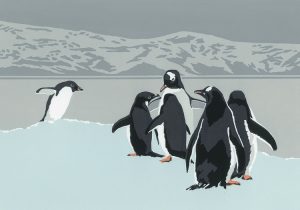 WW30L Gentoo Penguins - Blank A5 Card