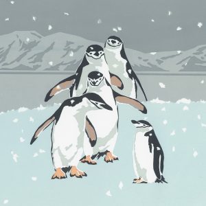 WW31X Snowy Chinstraps - Pack of 5 Christmas Cards