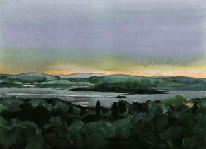 OS Night Ferry into Corfu A3 Fine Print